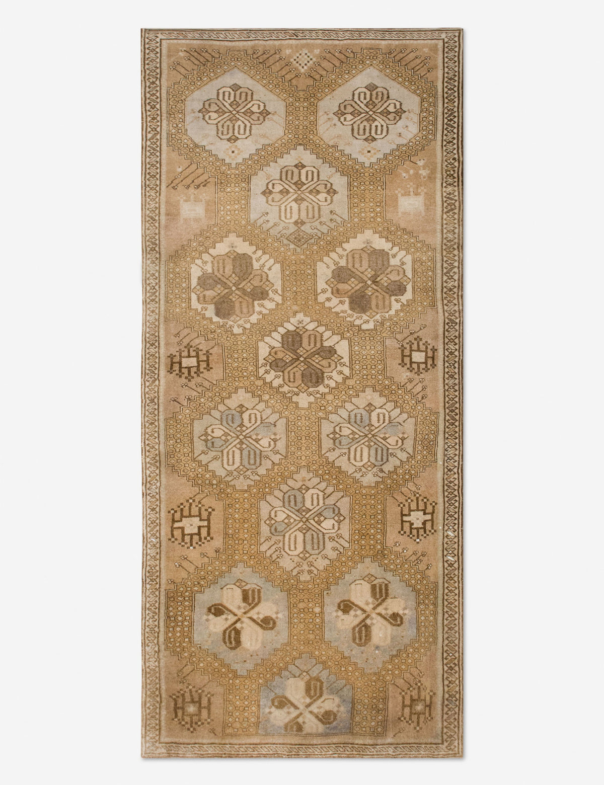 Vintage Turkish Hand-Knotted Wool Runner Rug No. 300, 5'10" x 12'8"