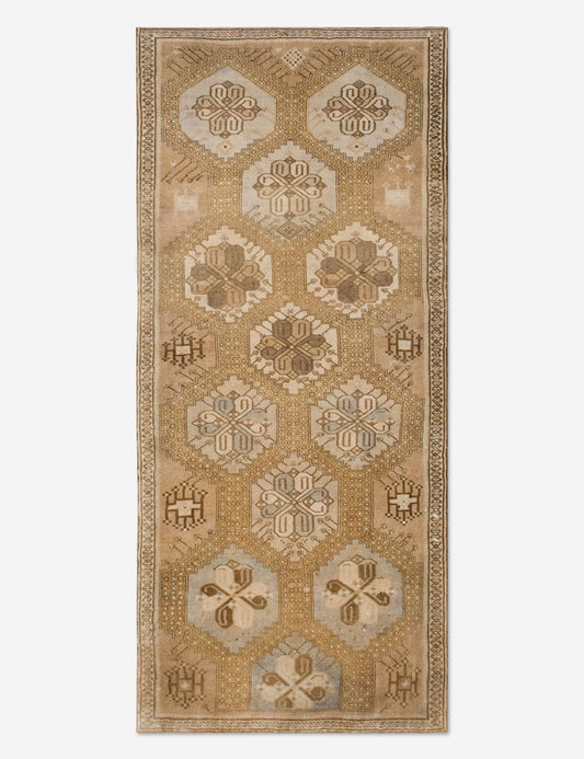 Vintage Turkish Hand-Knotted Wool Runner Rug No. 300, 5'10" x 12'8"
