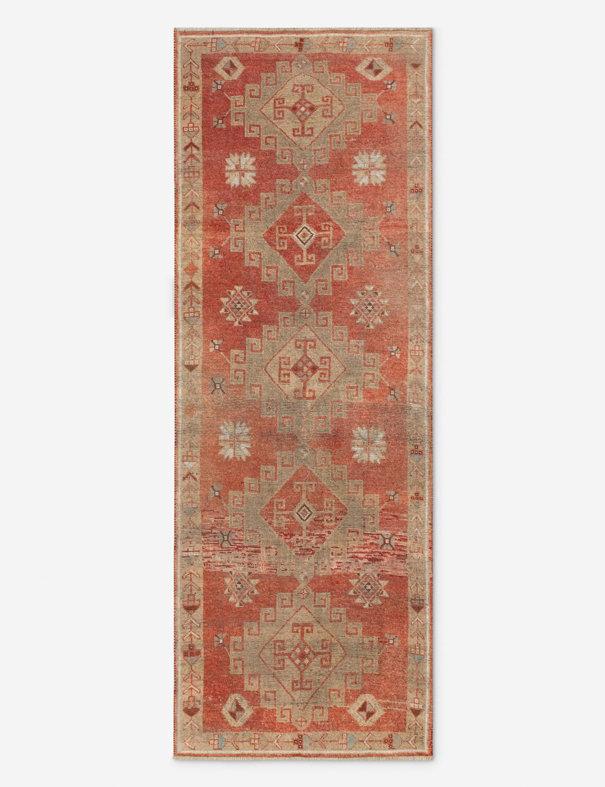 Vintage Turkish Hand-Knotted Wool Runner Rug No. 301, 4' x 11'5"