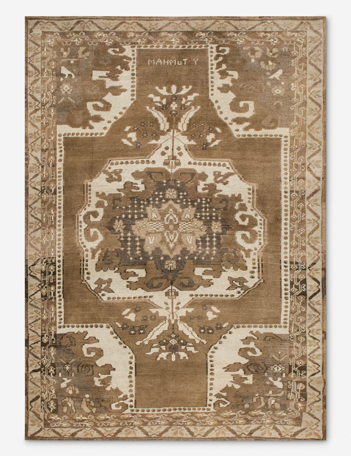 Vintage Turkish Hand-Knotted Wool Rug No. 560, 7'11" x 9'7"