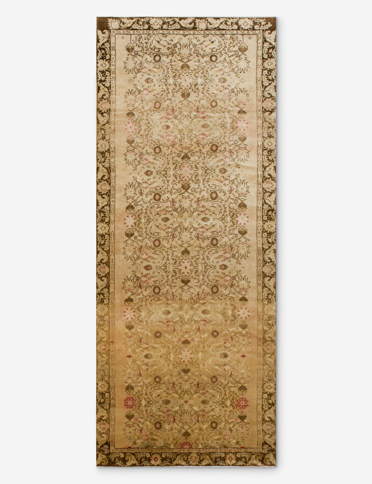 Vintage Turkish Hand-Knotted Wool Runner Rug No. 302, 5' x 13'6"