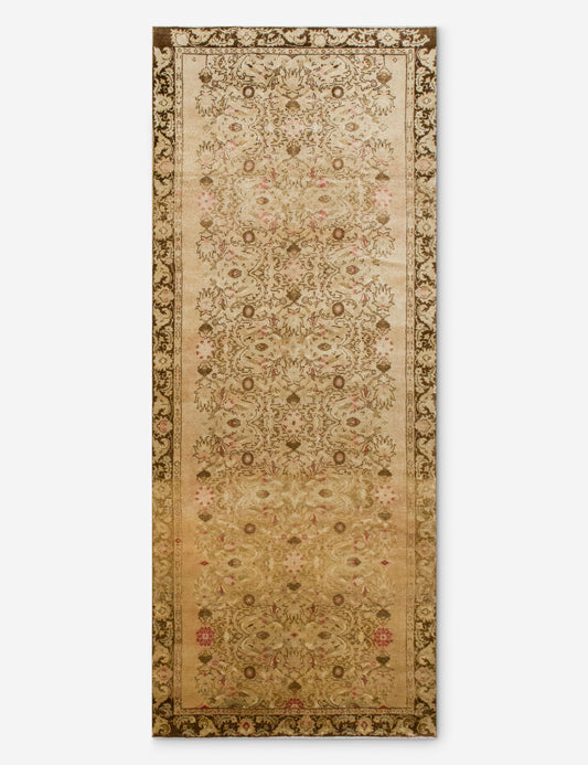 Vintage Turkish Hand-Knotted Wool Runner Rug No. 302, 5' x 13'6"