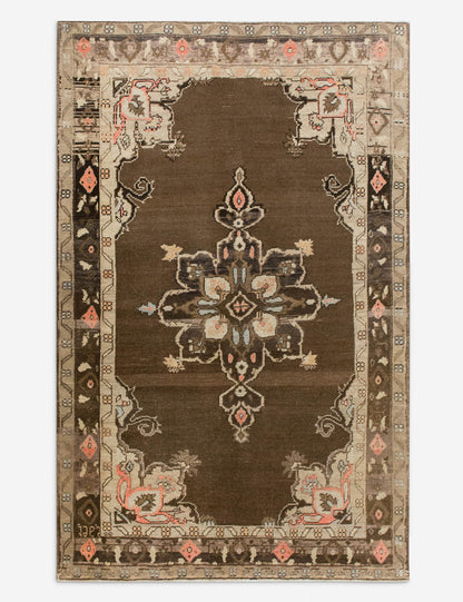 Vintage Turkish Hand-Knotted Wool Rug No. 561, 4'8" x 7'5"