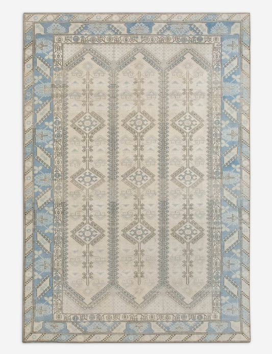 Vintage Turkish Hand-Knotted Wool Rug No. 562, 6'4" x 9'3"