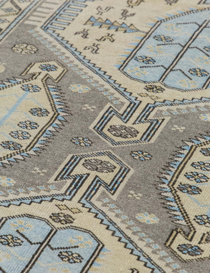 Vintage Turkish Hand-Knotted Wool Rug No. 563, 4'6" x 6'2"
