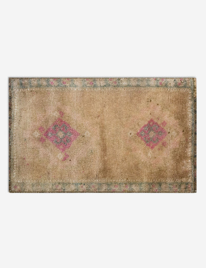 Vintage Turkish Hand-Knotted Wool Mini Rug No. 308, 1'4" x 2'