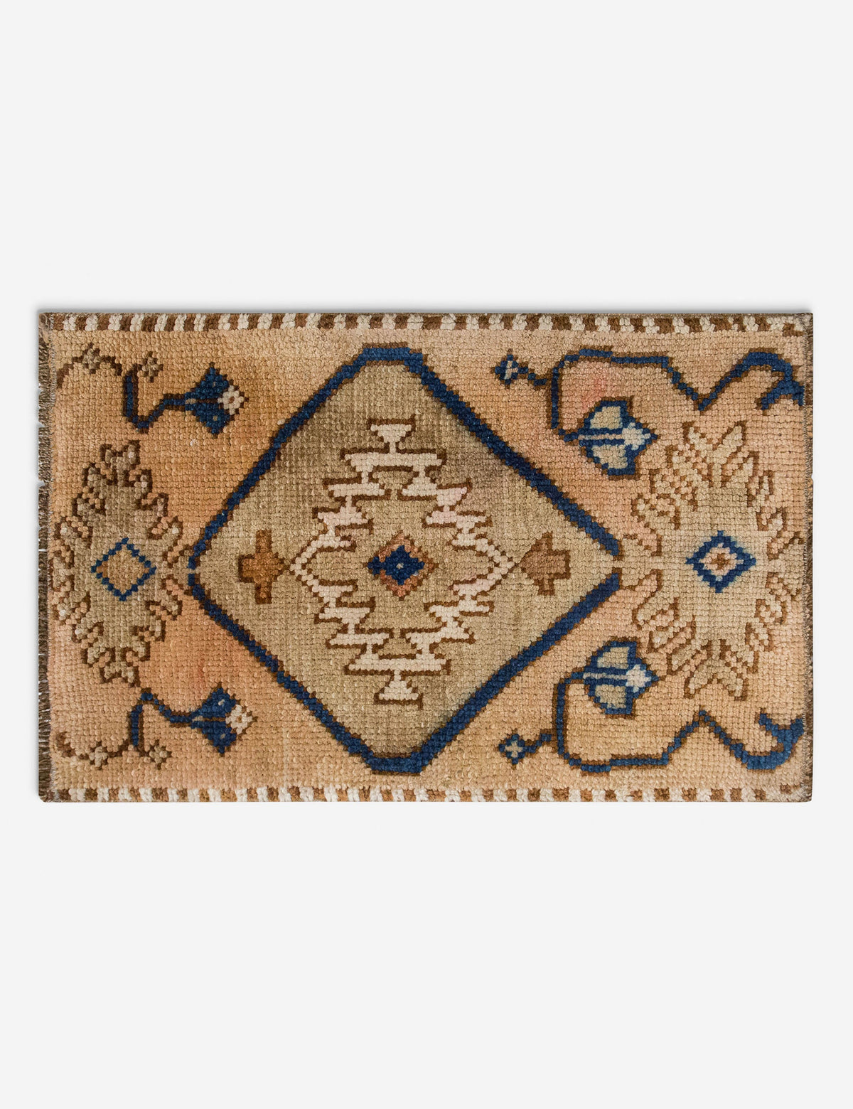 Vintage Turkish Hand-Knotted Wool Mini Rug No. 310, 1'5" x 2'2"