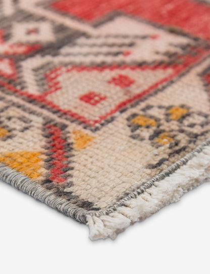 Vintage Turkish Hand-Knotted Wool Mini Rug No. 312, 1'5" x 3'2"