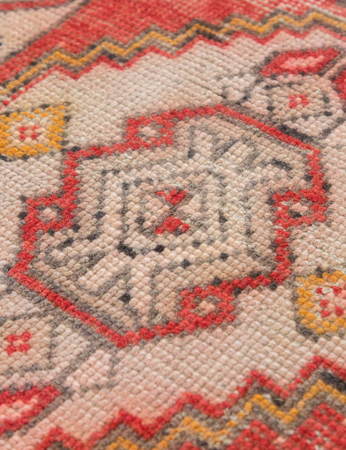 Vintage Turkish Hand-Knotted Wool Mini Rug No. 312, 1'5" x 3'2"