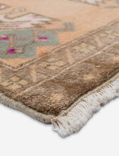 Vintage Turkish Hand-Knotted Wool Mini Rug No. 313, 1'5" x 3'5"