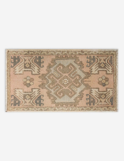 Vintage Turkish Hand-Knotted Wool Mini Rug No. 314, 1'6" x 2'9"