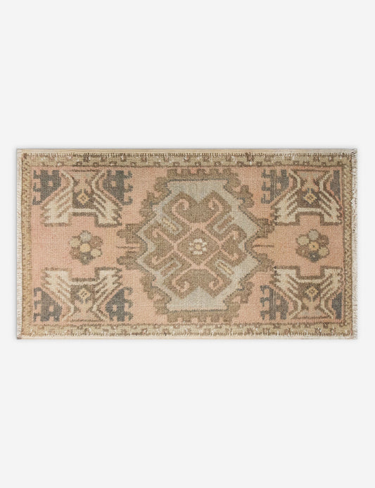 Vintage Turkish Hand-Knotted Wool Mini Rug No. 314, 1'6" x 2'9"
