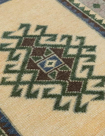Vintage Turkish Hand-Knotted Wool Mini Rug No. 316, 1'6" x 3'2"