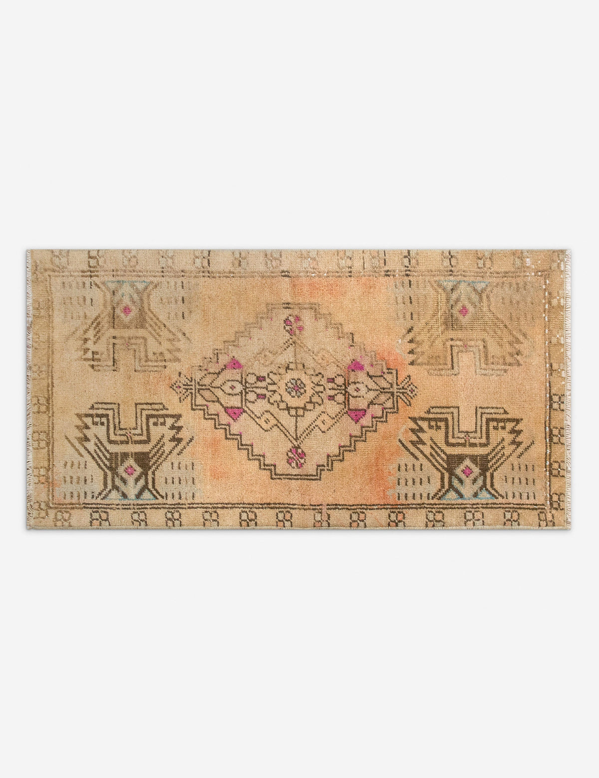 Vintage Turkish Hand-Knotted Wool Mini Rug No. 317, 1'6" x 3'4"