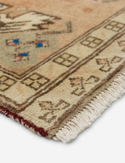 Vintage Turkish Hand-Knotted Wool Mini Rug No. 320, 1'6" x 3'4"