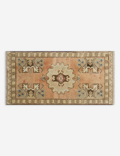 Vintage Turkish Hand-Knotted Wool Mini Rug No. 320, 1'6" x 3'4"