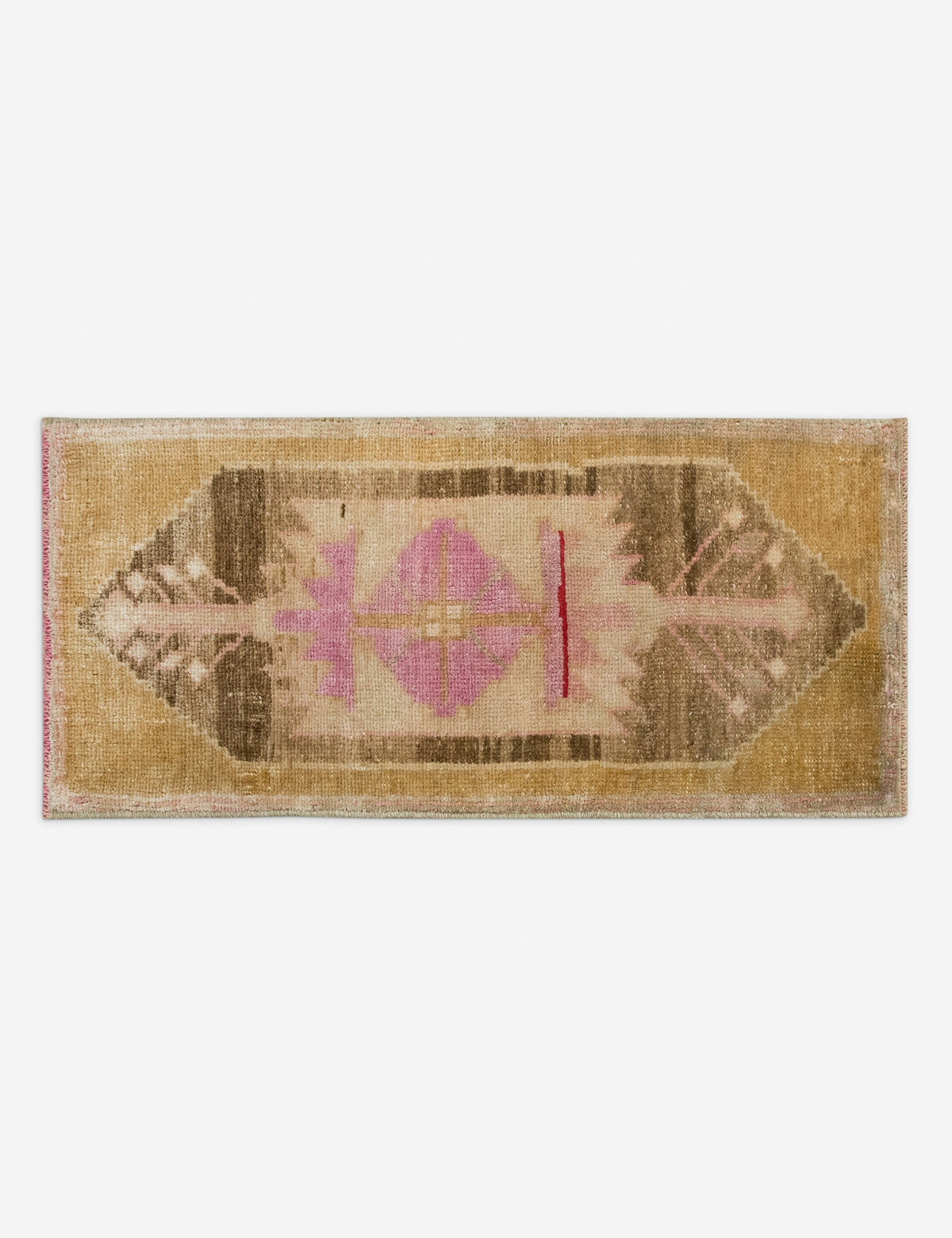 Vintage Turkish Hand-Knotted Wool Mini Rug No. 321, 1'2" x 2'8"