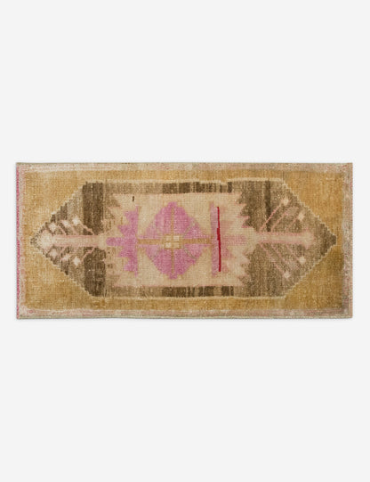 Vintage Turkish Hand-Knotted Wool Mini Rug No. 321, 1'2" x 2'8"