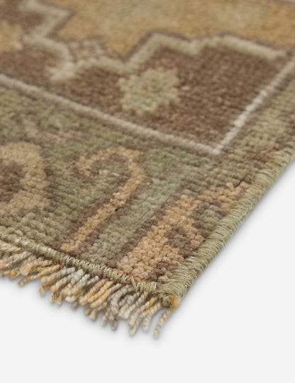 Vintage Turkish Hand-Knotted Wool Mini Rug No. 322, 1'2" x 3'5"