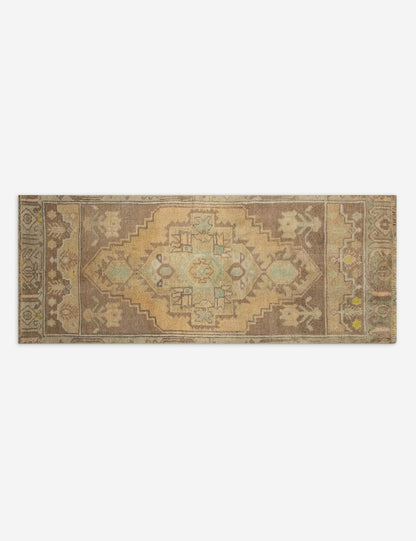 Vintage Turkish Hand-Knotted Wool Mini Rug No. 322, 1'2" x 3'5"