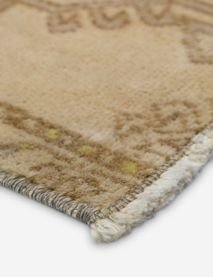 Vintage Turkish Hand-Knotted Wool Mini Rug No. 323, 1'4" x 2'4"