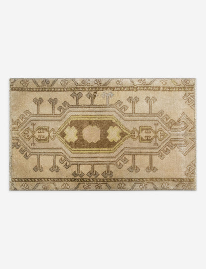 Vintage Turkish Hand-Knotted Wool Mini Rug No. 323, 1'4" x 2'4"