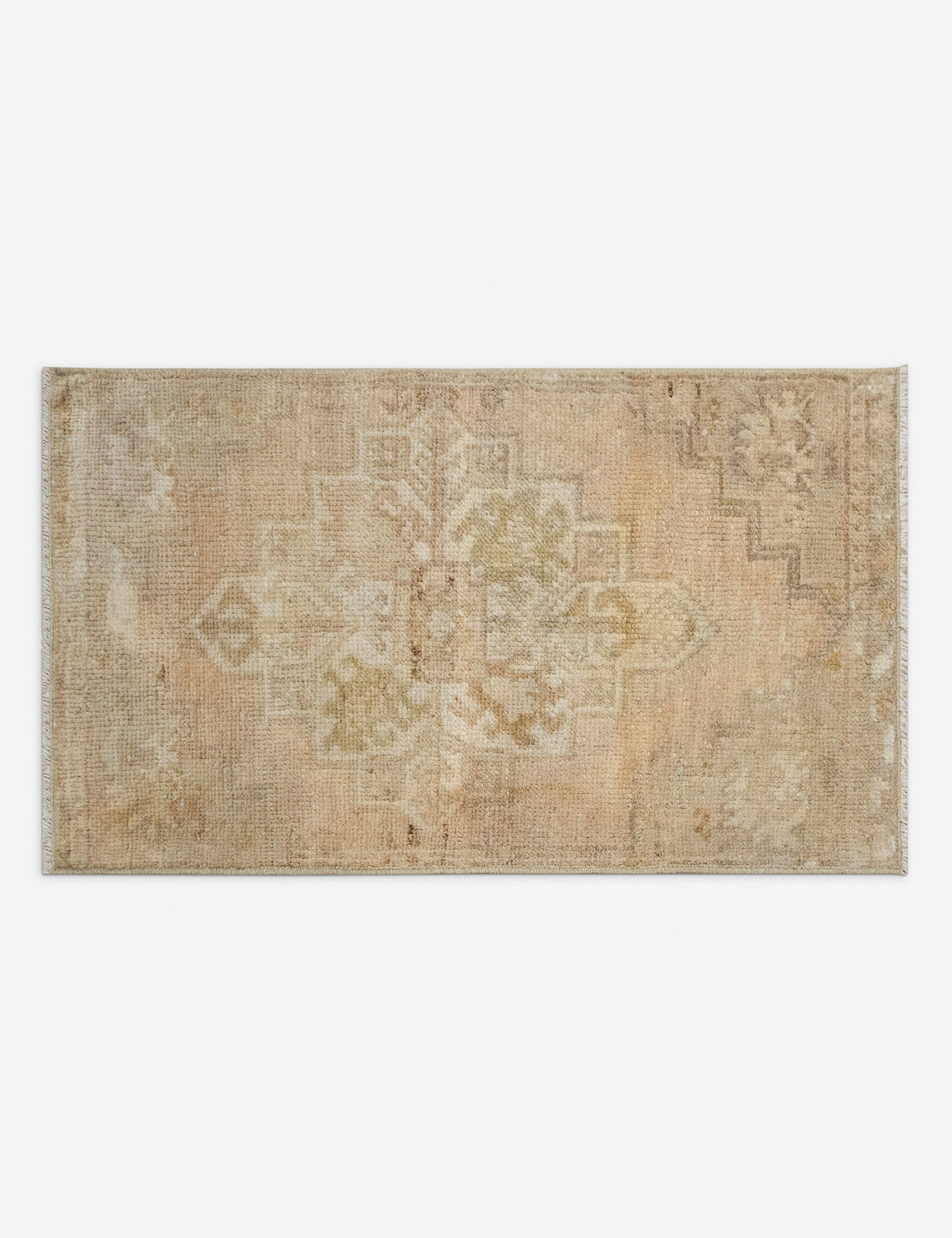 Vintage Turkish Hand-Knotted Wool Mini Rug No. 324, 1'4" x 2'4"