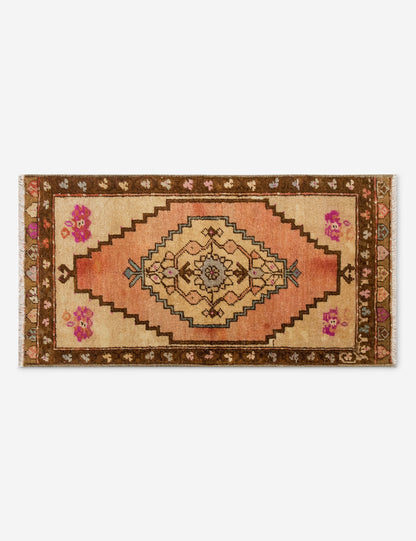 Vintage Turkish Hand-Knotted Wool Mini Rug No. 325, 1'5" x 2'6"