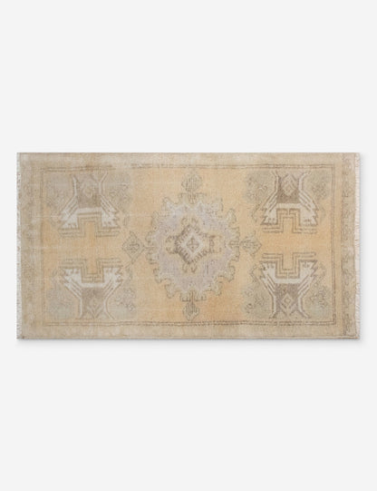 Vintage Turkish Hand-Knotted Wool Mini Rug No. 326, 1'5" x 3'2"