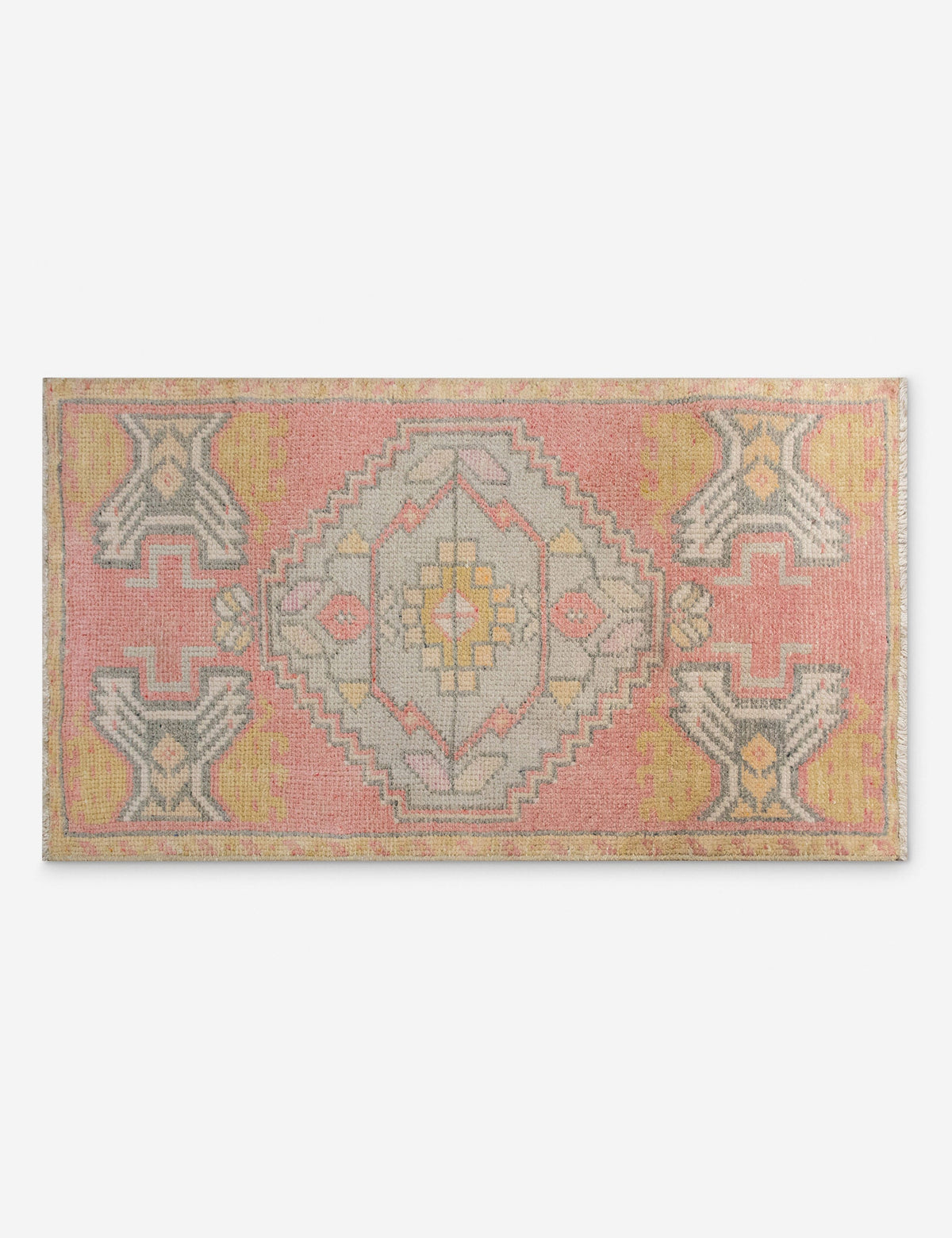 Vintage Turkish Hand-Knotted Wool Mini Rug No. 327, 1'5" x 3'2"