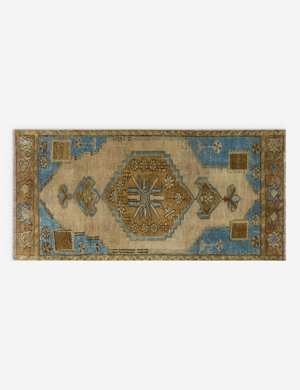 Vintage Turkish Hand-Knotted Wool Mini Rug No. 333, 1'4" x 2'9"