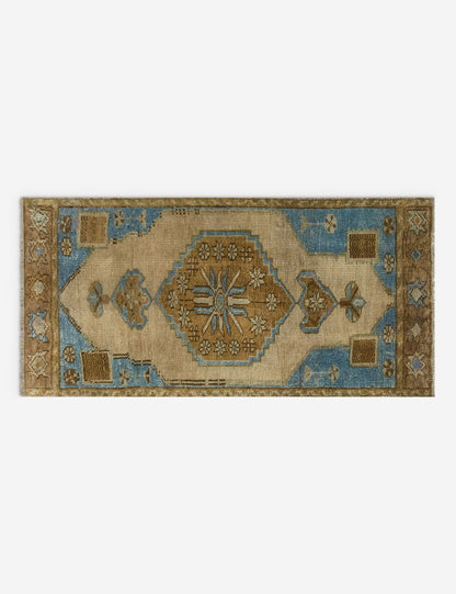 Vintage Turkish Hand-Knotted Wool Mini Rug No. 333, 1'4" x 2'9"
