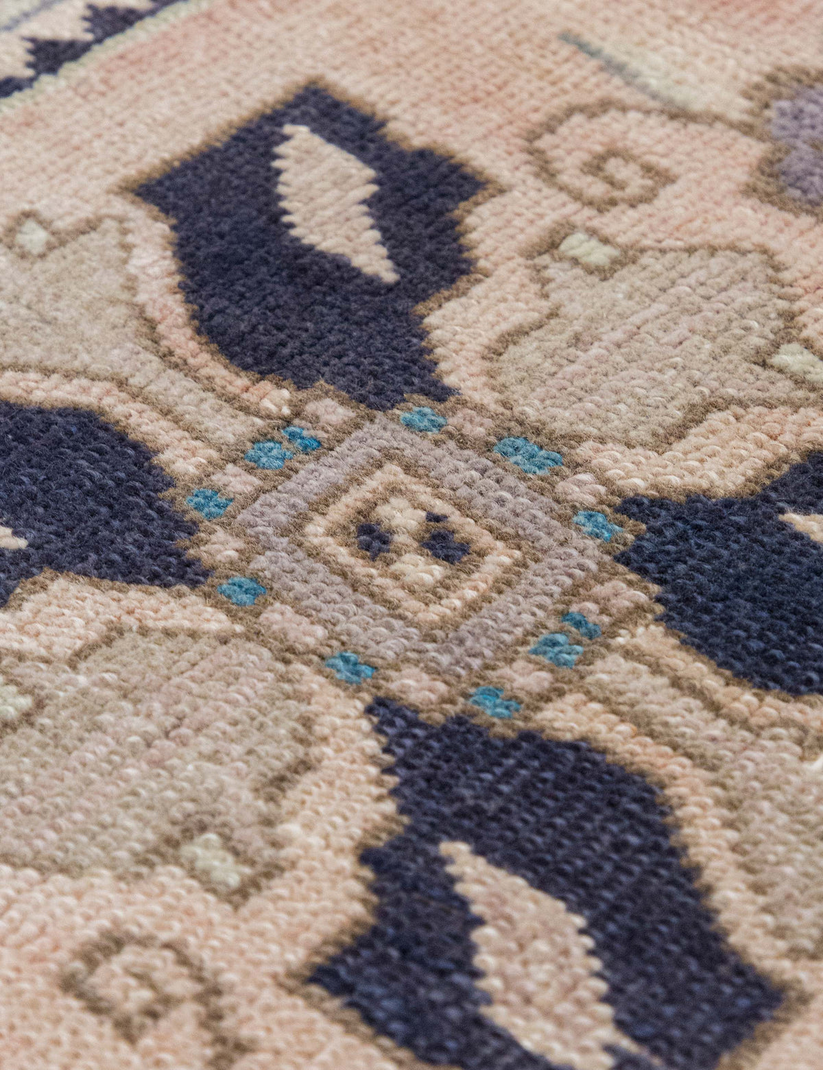 Vintage Turkish Hand-Knotted Wool Mini Rug No. 335, 1'8" x 3'3"