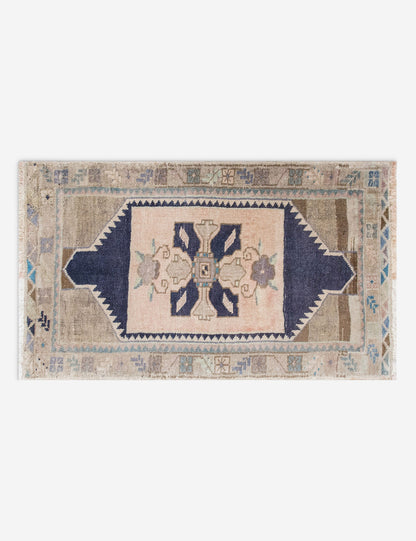Vintage Turkish Hand-Knotted Wool Mini Rug No. 335, 1'8" x 3'3"