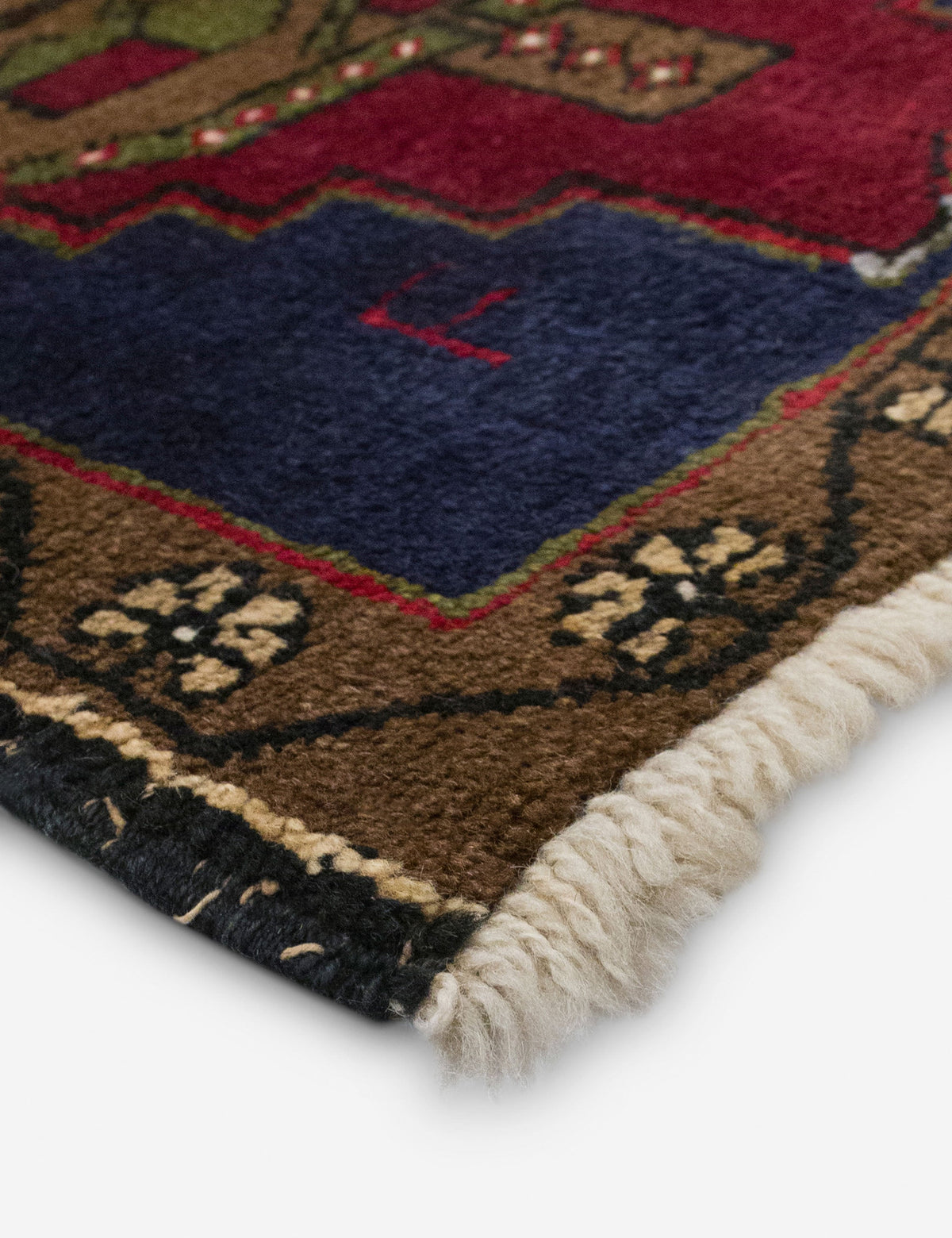 Vintage Turkish Hand-Knotted Wool Mini Rug No. 336, 2' x 3'