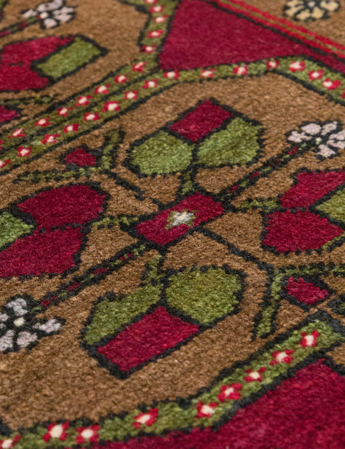Vintage Turkish Hand-Knotted Wool Mini Rug No. 336, 2' x 3'