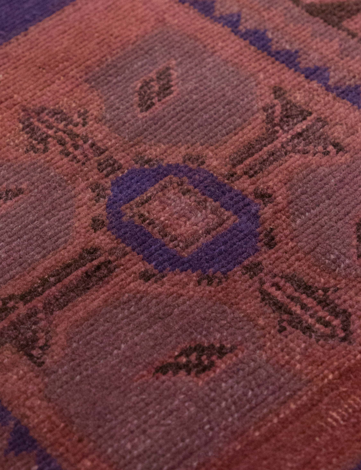 Vintage Turkish Hand-Knotted Wool Mini Rug No. 337, 1'5" x 2'4"