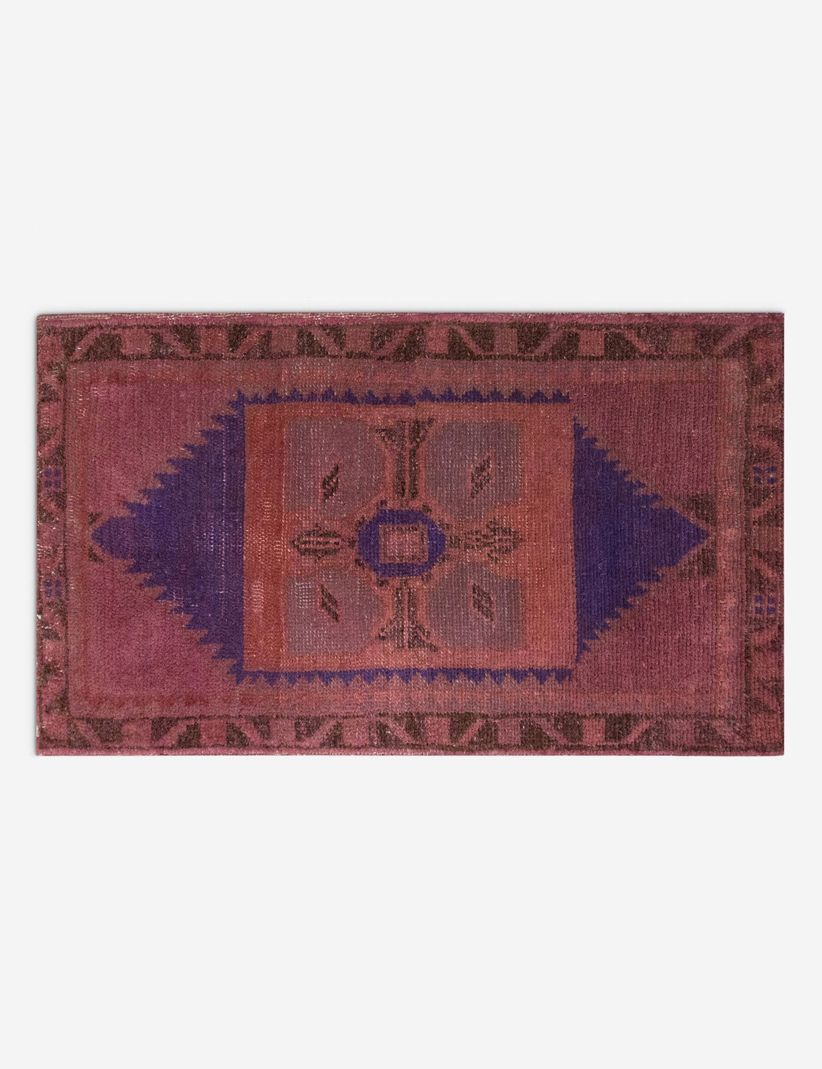 Vintage Turkish Hand-Knotted Wool Mini Rug No. 337, 1'5" x 2'4"