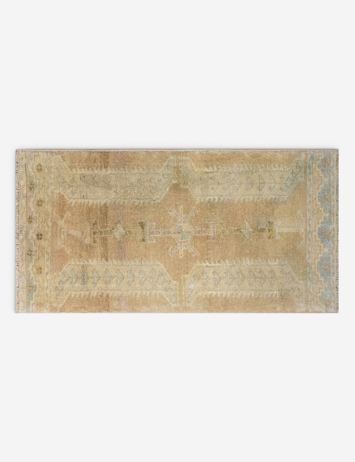Vintage Turkish Hand-Knotted Wool Mini Rug No. 338, 1'4" x 3'2"