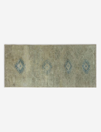 Vintage Turkish Hand-Knotted Wool Mini Rug No. 342, 1'1" x 2'5"