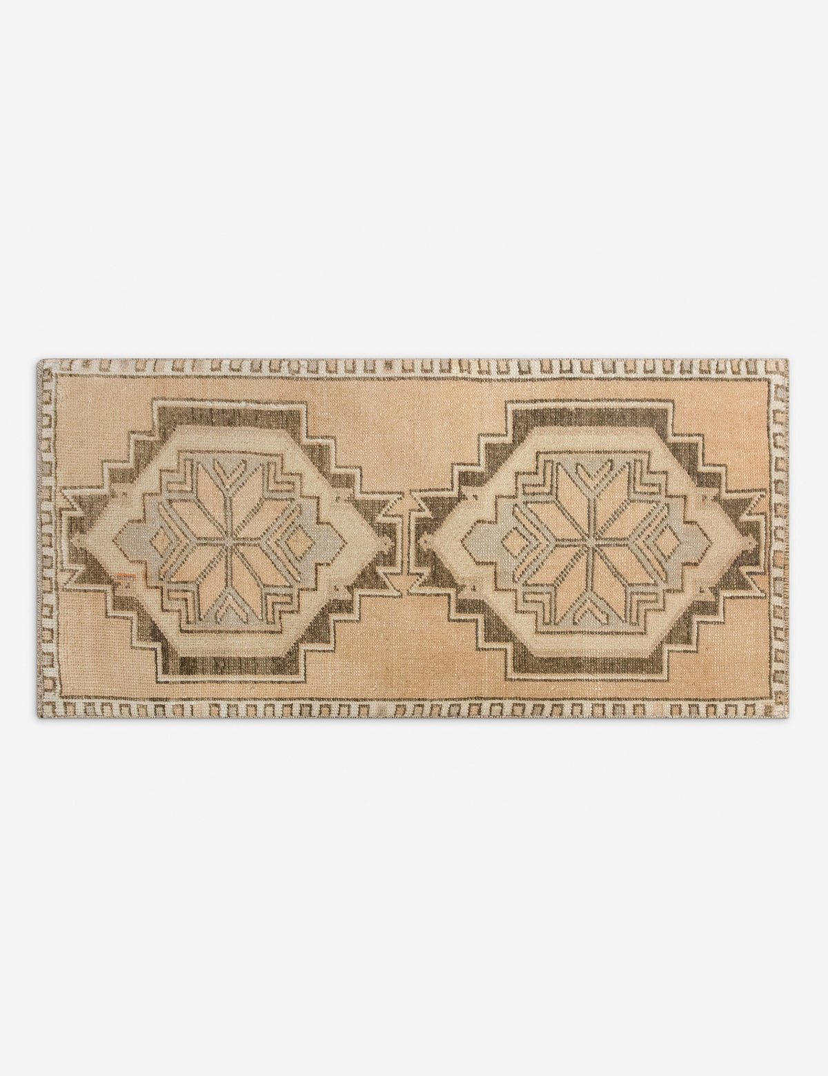 Vintage Turkish Hand-Knotted Wool Mini Rug No. 343, 1'5" x 3'1"