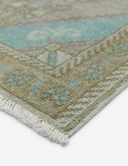 Vintage Turkish Hand-Knotted Wool Mini Rug No. 344, 1'6" x 3'