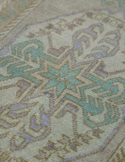 Vintage Turkish Hand-Knotted Wool Mini Rug No. 344, 1'6" x 3'