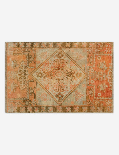 Vintage Turkish Hand-Knotted Wool Mini Rug No. 345, 1'6" x 2'3"