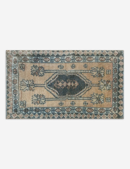 Vintage Turkish Hand-Knotted Wool Mini Rug No. 346, 1'7" x 2'6"