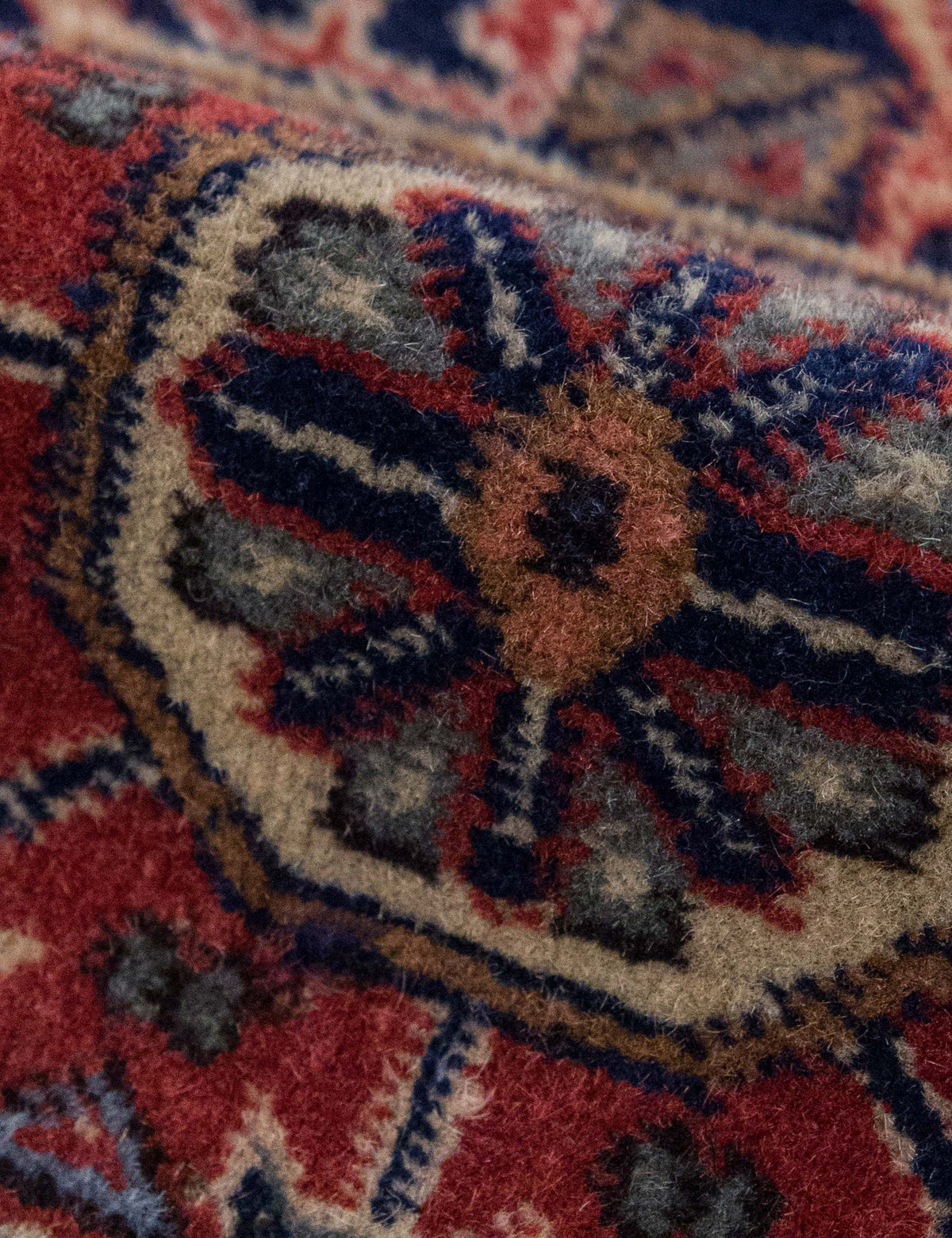 Vintage Turkish Hand-Knotted Wool Mini Rug No. 348, 2' x 2'2"