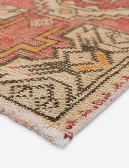 Vintage Turkish Hand-Knotted Wool Mini Rug No. 350, 1'6" x 3'
