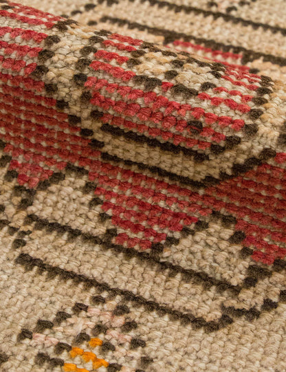 Vintage Turkish Hand-Knotted Wool Mini Rug No. 350, 1'6" x 3'