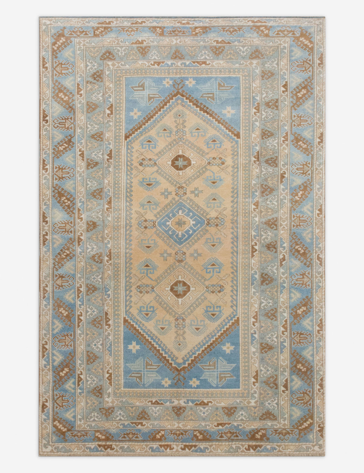 Vintage Turkish Hand-Knotted Wool Rug No. 564, 6'5" x 9'1"