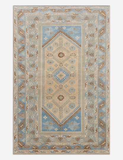 Vintage Turkish Hand-Knotted Wool Rug No. 564, 6'5" x 9'1"